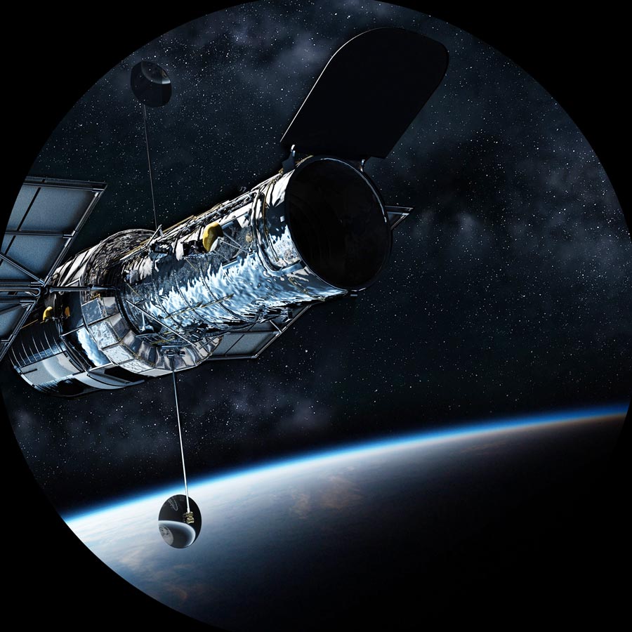 Telescope Hubble au dessus de la Terre